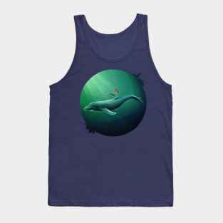 Mermaid and whale Tank Top